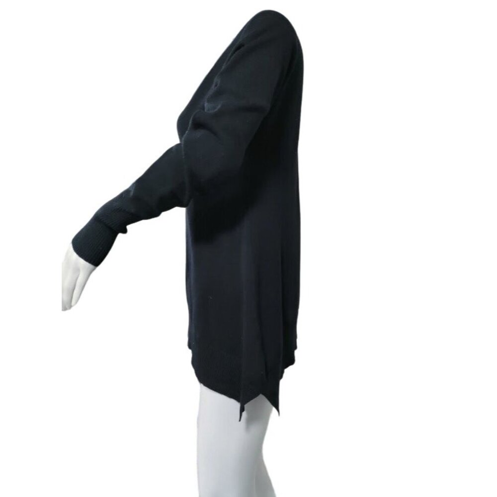 Vila Milano Long Sleeve Ribbed Knit V Neck Pullover Sweater Black Women's S / M - Picture 6 of 10